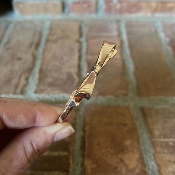 Kate Spade Rose Gold Tone Mini Bow Bangle Bracelet - Picture 3 of 5